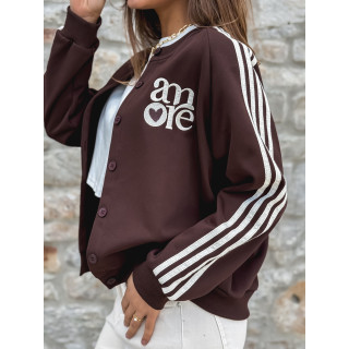 Gilet Hérisia - Chocolat/Blanc