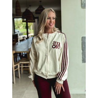 Gilet Hérisia - Ecru/Bordeaux
