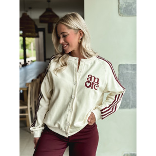 Gilet Hérisia - Ecru/Bordeaux