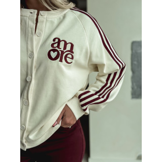 Gilet Hérisia - Ecru/Bordeaux