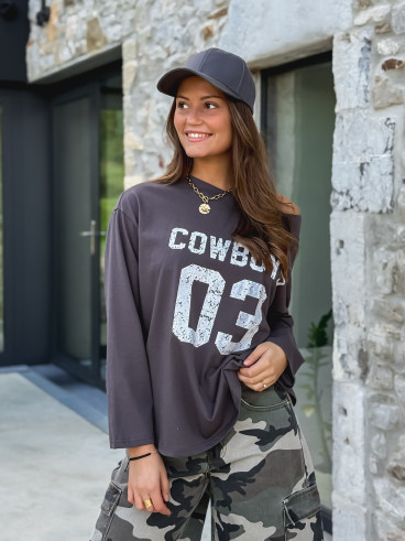 Blouse "Cowboys 03" - Gris foncé Blouse "Cowboys 03" - Gris foncé