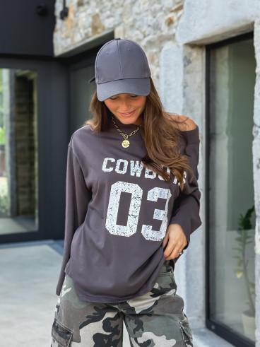 Blouse "Cowboys 03" - Gris foncé Blouse "Cowboys 03" - Gris foncé