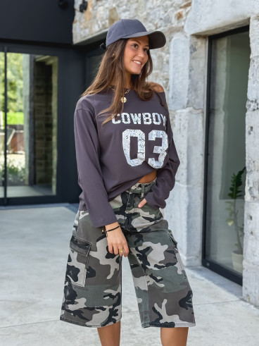 Blouse "Cowboys 03" - Gris foncé Blouse "Cowboys 03" - Gris foncé