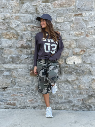 Blouse "Cowboys 03" - Gris foncé Blouse "Cowboys 03" - Gris foncé