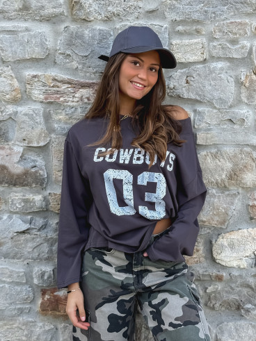 Blouse "Cowboys 03" - Gris foncé Blouse "Cowboys 03" - Gris foncé
