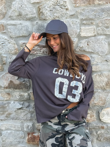 Blouse "Cowboys 03" - Gris foncé Blouse "Cowboys 03" - Gris foncé