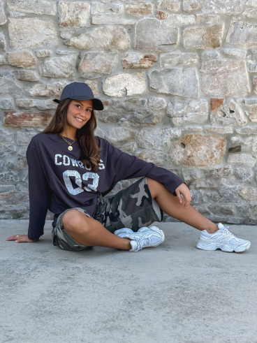 Blouse "Cowboys 03" - Gris foncé