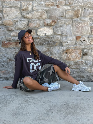 Blouse "Cowboys 03" - Gris foncé Blouse "Cowboys 03" - Gris foncé