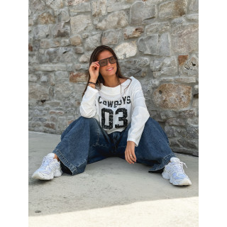 Blouse "Cowboys 03" - Blanc