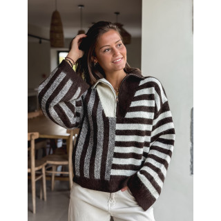 Pull à motifs Talina - Chocolat
