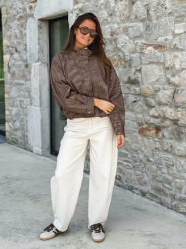 Veste à carreaux Alya - Chocolat/Beige Veste à carreaux Alya - Chocolat/Beige