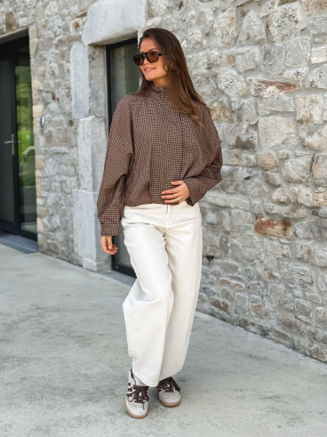 Veste à carreaux Alya - Chocolat/Beige Veste à carreaux Alya - Chocolat/Beige