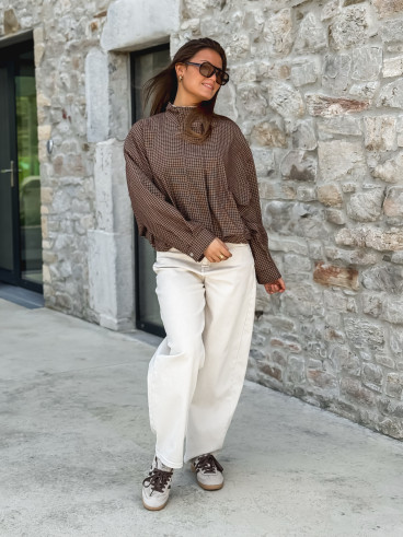 Veste à carreaux Alya - Chocolat/Beige Veste à carreaux Alya - Chocolat/Beige