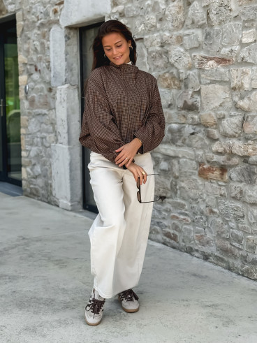 Veste à carreaux Alya - Chocolat/Beige Veste à carreaux Alya - Chocolat/Beige