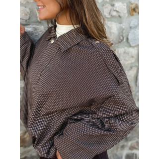 Bomber à carreaux Eirwen - Chocolat
