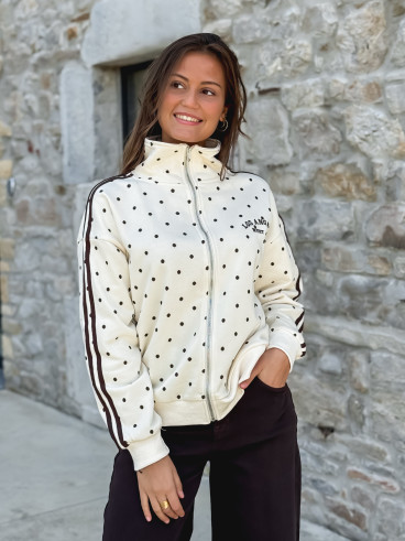 Gilet à pois Mazélia - Ecru