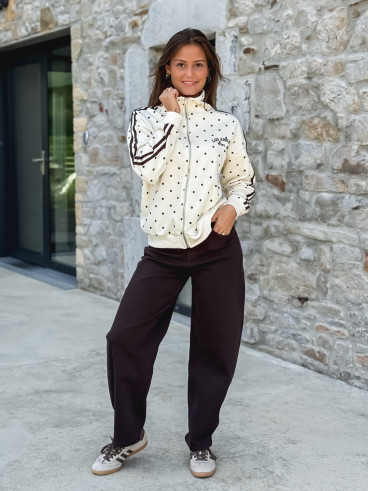 Gilet à pois Mazélia - Ecru