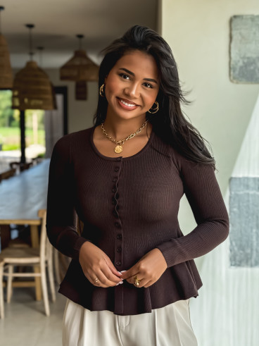 Blouse Minoa - Chocolat