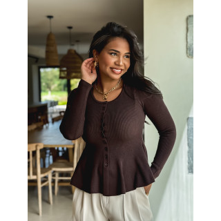 Blouse Minoa - Chocolat