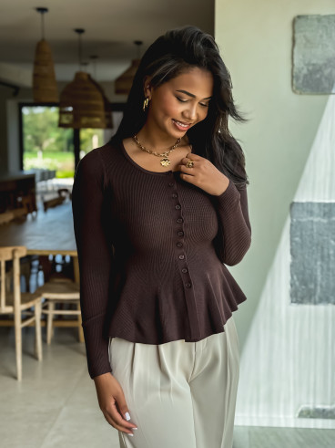 Blouse Minoa - Chocolat