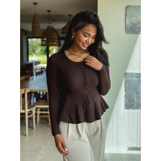 Blouse Minoa - Chocolat