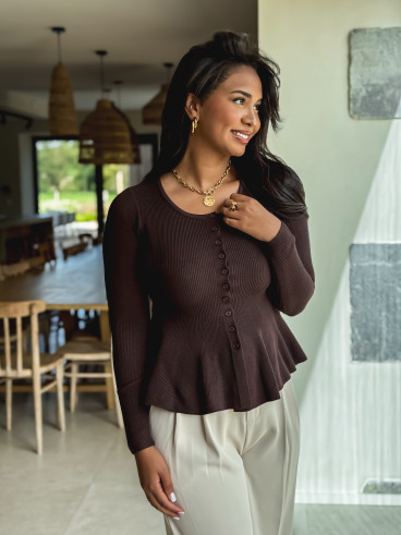 Blouse Minoa - Chocolat