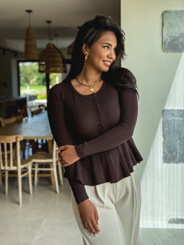 Blouse Minoa - Chocolat