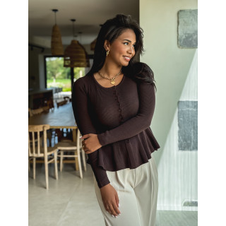 Blouse Minoa - Chocolat