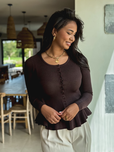 Blouse Minoa - Chocolat