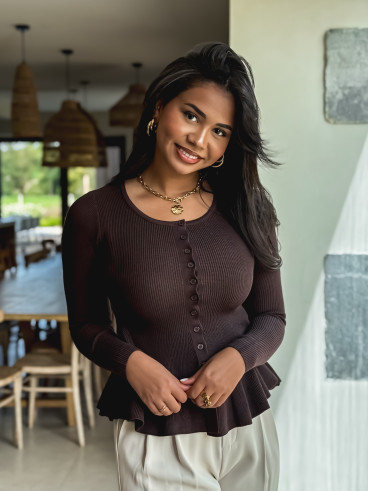 Blouse Minoa - Chocolat