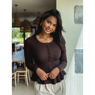Blouse Minoa - Chocolat