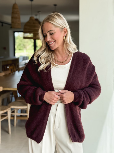 Gilet Dalia - Cerise noir
