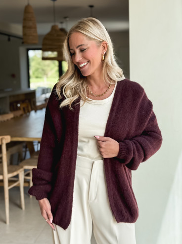 Gilet Dalia - Cerise noir