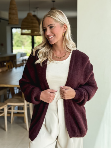 Gilet Dalia - Cerise noire