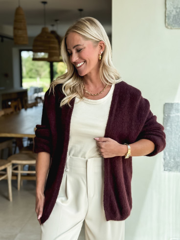Gilet Dalia - Cerise noir