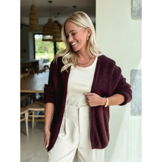 Gilet Dalia - Cerise noir