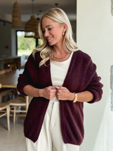 Gilet Dalia - Cerise noire Gilet Dalia - Cerise noire