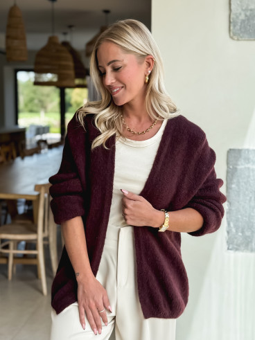 Gilet Dalia - Cerise noire