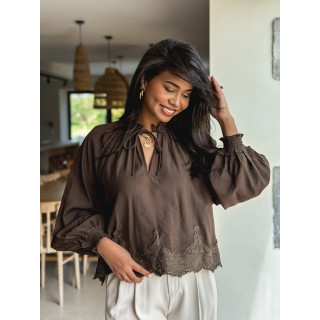 Blouse Shanny - Chocolat