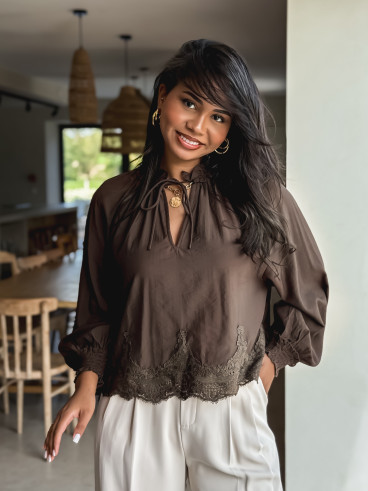 Blouse Shanny - Chocolat Blouse Shanny - Chocolat