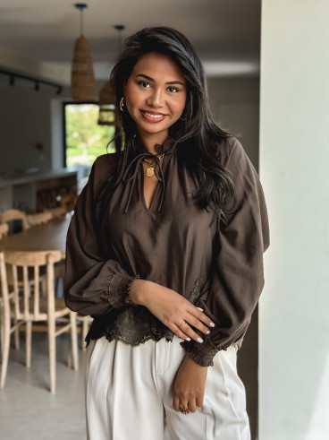 Blouse Shanny - Chocolat