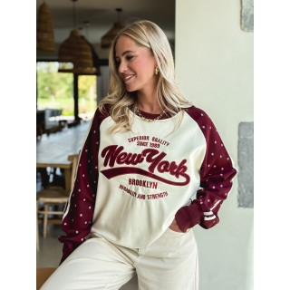 Pull "New York" - Bordeaux