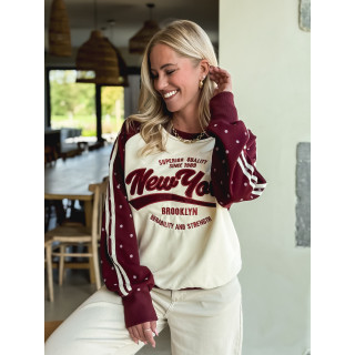 Pull "New York" - Bordeaux