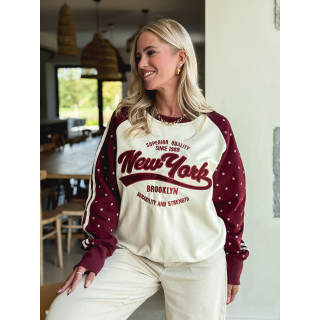 Pull "New York" - Bordeaux