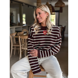 Pull Ligné Paloma - Chocolat
