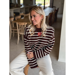 Pull Ligné Paloma - Chocolat