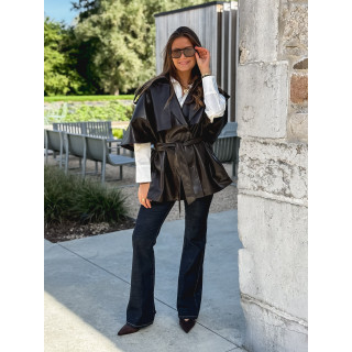 Veste en simili Velyna - Chocolat