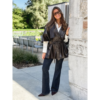 Veste en simili Velyna - Chocolat