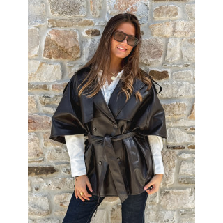 Veste en simili Velyna - Chocolat
