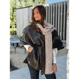 Veste en simili Velyna - Chocolat